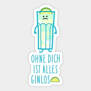 Funny gin love Sticker